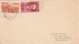 CO23 - ETIOPIA - Busta Del 1937 Da POSTA MILITARE 130E  A Silver Spring (USA) Con Cent 50 Carminio E Cent . 75 Giallo - Etiopía