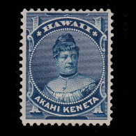 HAWAII Stamp.Likelike.1882.1c.CENTERED.SCOTT 37.MNG - Hawaï