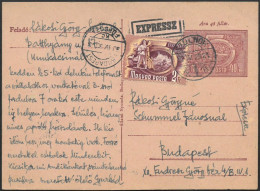 C4263 Hungary Economy Agriculture Militaria Soldier Job Express Mixed Franking - Agriculture