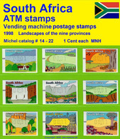 Süd Afrika / South Africa / RSA ATM / 1998 / Landscapes Of The Nine Provinces / Series 00,01 MNH / Frama - Vignette [ATM]