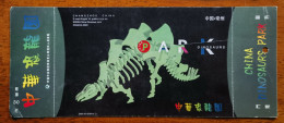 Dinosaur Bone Structure,China 2000 Changzhou Dinosaur Park Admission Ticket Advertising Pre-stamped Card - Fósiles