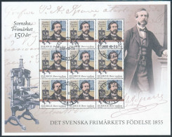 Mi 2478 Sheetlet, Kleinbogen / Swedish Postage Stamps 150th Anniversary - 23 February 2006 - Blocks & Kleinbögen