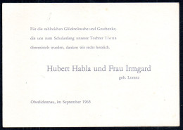 C3801 - Oberlichtenau Hubert Habla Irmgard Lorenz Vitistenkarte - Cartes De Visite