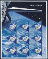 Mi 2717, Ctrl, Sheetlet, Kleinbogen / 1st Scandinavian Astronaut In Space, Christer Fuglesang, Triangular Odd Shape - Blocks & Kleinbögen