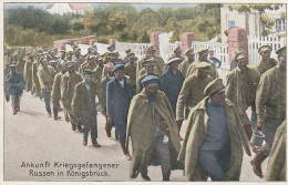 AK Königsbrück - Ankunft Kriegsgefangener Russen - Feldpost Schmorkau - 1914 (64431) - Koenigsbrueck