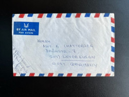 INDIA 1968 AIR MAIL LETTER NEW DELHI TO LEVERKUSEN 15-02-1968 - Lettres & Documents