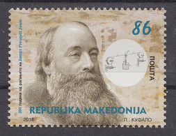 Macedonia 2018  200 Years Anniversary James Prescott Joule Physicist Sciences Physics England, MNH - Andere & Zonder Classificatie