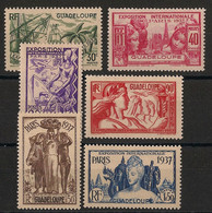 GUADELOUPE - 1937 - N°Yv. 133 à 138 - Exposition Internationale - Série Complète - Neuf * / MH VF - Unused Stamps