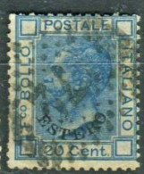 OCCUPAZIONI LEVANTE 1874 VITTORIO EMANUELE II  20 C. USATO - General Issues