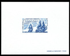 F.S.A.T.(1979) "La Recherche". "L'Esperance". Deluxe Sheet. Scott No C56, Yvert No PA58. - Imperforates, Proofs & Errors