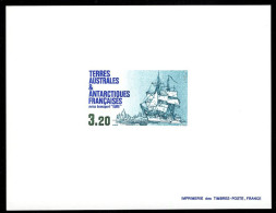 F.S.A.T.(1987) Transport Ship "Eure". Deluxe Sheet. Scott No 131, Yvert No 129. - Ongetande, Proeven & Plaatfouten