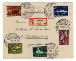 DANZIG 1938; Schiffe Ships Cover Danzig To Berlin Charlottenburg Registered Recommandé  Reco R - Storia Postale