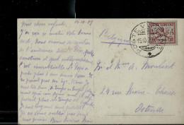 Cp Du Vatican, Obl. 15/10/29 Pour Ostende - Storia Postale