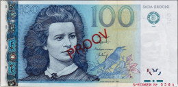 Estonia 100 Krooni 1999 UNC Specimen P-82s "free Shipping Via Registered Air Mail" - Estonia