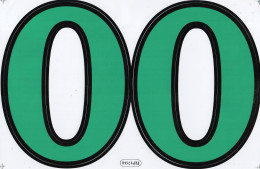 Grosse Nummer 0 Aufkleber 165 Mm Grün Green Big Number Sticker A4 1 Bogen 27 X 18 Cm ST476 - Scrapbooking