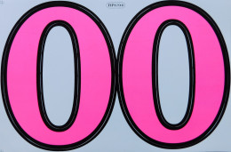 Grosse Nummer 0 Aufkleber 165 Mm Pink Big Number Sticker A4 1 Bogen 27 X 18 Cm ST370 - Scrapbooking