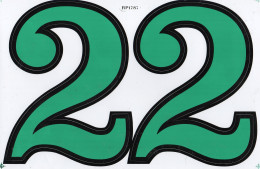 Grosse Nummer 2 Aufkleber 165 Mm Grün Green Big Number Sticker A4 1 Bogen 27 X 18 Cm ST537 - Scrapbooking