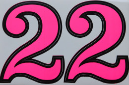 Grosse Nummer 2 Aufkleber 165 Mm Pink Big Number Sticker A4 1 Bogen 27 X 18 Cm ST119 - Scrapbooking