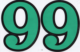 Grosse Nummer 6 9 Aufkleber 165 Mm Grün Green Big Number Sticker A4 1 Bogen 27 X 18 Cm ST483 - Scrapbooking