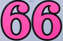 Grosse Nummer 6 9 Aufkleber 165 Mm Pink Big Number Sticker A4 1 Bogen 27 X 18 Cm ST452 - Scrapbooking