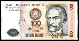 A9  PERU   BILLETS DU MONDE   BANKNOTES  100 INTIS 1987 - Pérou