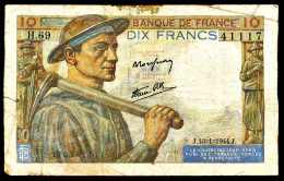 A9  FRANCE   BILLETS DU MONDE   BANKNOTES  10 FRANCS 1944 - Autres & Non Classés