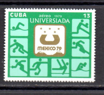F7922 CUBA 1979 University Games (Mexico) 1 Value MNH Face 0.13 Edif 0,45 - Unused Stamps