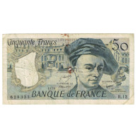 France, 50 Francs, Quentin De La Tour, 1978, R.12, TB, Fayette:67.3, KM:152a - 50 F 1976-1992 ''Quentin De La Tour''