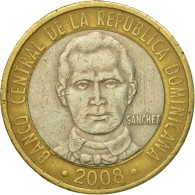 Monnaie, Dominican Republic, 5 Pesos, 2008, TB+, Bi-Metallic, KM:89 - Dominikanische Rep.