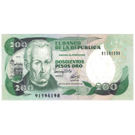 Billet, Colombie, 200 Pesos Oro, 1992, 1992-08-10, KM:429A, NEUF - Kolumbien