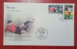 2006 TURKEY FDC WITH STAMPS FIFA FOOTBALL WORLD CUP SPORTS - Brieven En Documenten