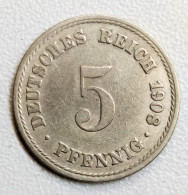 Allemagne 5 Pfennig 1908 A - 5 Pfennig