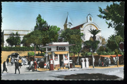 Tizi Ouzou Grande Kabylie La Place Et L'église Station Service Esso JOMONE - Tizi Ouzou