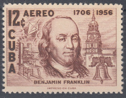CUBA 1956, 250 YEARS From The BIRTH Of BENJAMIN FRANKLIN, COMPLETE, MNH SERIES With GOOD QUALITY, *** - Unused Stamps