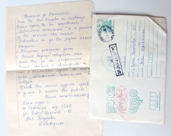 #89 Traveled Envelope 'May 1st' And Letter Cirillic Manuscript Bulgaria 1980 - Local Mail - Brieven En Documenten