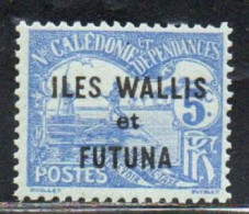 WALLIS AND FUTUNA ISLANDS 1920 POSTAGE DUE STAMPS TAXE SEGNATASSE MEN POLING BOAT NEW CALEDONIA OVERPRINTED 5c MH - Impuestos