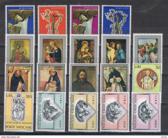 VATICANO:  1971  ANNATA  CPL. -  19  VAL. N. -  SASS. 500/14 + P.A. 55/58 - Volledige Jaargang