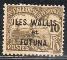 WALLIS AND FUTUNA ISLANDS 1920 POSTAGE DUE STAMPS TAXE SEGNATASSE MEN POLING BOAT NEW CALEDONIA OVERPRINTED 10c MH - Timbres-taxe