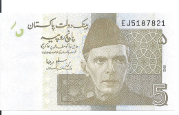 PAKISTAN 5 RUPEES 2009 UNC P 53 B - Pakistan