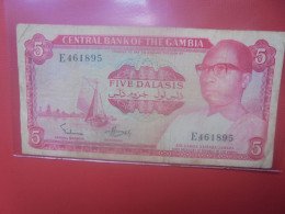 GAMBIE 5 DALASIS 1972-86 Signature N°2 Circuler RARE ! (B.29) - Gambia