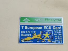 United Kingdom-(BTO-008)-1st European ECU-(16)(20units)(231F64095)-price Cataloge MINT-5.00£+1card Prepiad Free - BT Emissioni Straniere