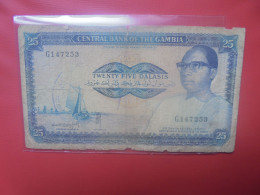 GAMBIE 25 DALASIS 1987-90 Signature N°10+Contremarque Circuler (B.29) - Gambia