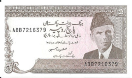 PAKISTAN 5 RUPEES ND1983-84 UNC(leger Trou Agraffe) P 38 - Pakistan