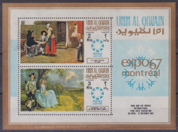 F-EX41194 SAUDI ARABIA UMM AL QIWAIN MNH 1967 WORLD FAIR MONTREAL CANADA ART NOOCH. - 1967 – Montréal (Canada)