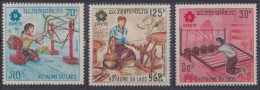 F-EX41176 LAOS MNH 1970 WORLD FAIR OSAKA JAPAN NIPPON TRADITIONAL WORK ART.  - 1970 – Osaka (Japan)