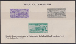 F-EX41159 DOMINICANA REP MNH 1958 WORLD FAIR BRUXELLES BELIGUM PAVILION.  - 1958 – Bruxelles (Belgio)