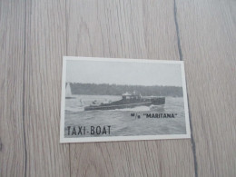 Pub Publicité Carte De Visite Gustav Lindblom Taxi Boat M/B Maritana Suède Stockholm - Advertising