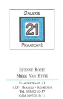 Herzele Ressegem Galerie Praatcafé Blauwstraat Visitekaartje Htje - Cartes De Visite