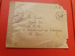 Enveloppe En Fm  Le Havre En 1939 Avec Contrôle Postal ( Voir état )  - Réf 899 - Cartas & Documentos