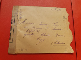 Enveloppe En Fm De Sourdeval Le Havre Avec Contrôle Postal ( Voir état )  - Réf 900 - Cartas & Documentos